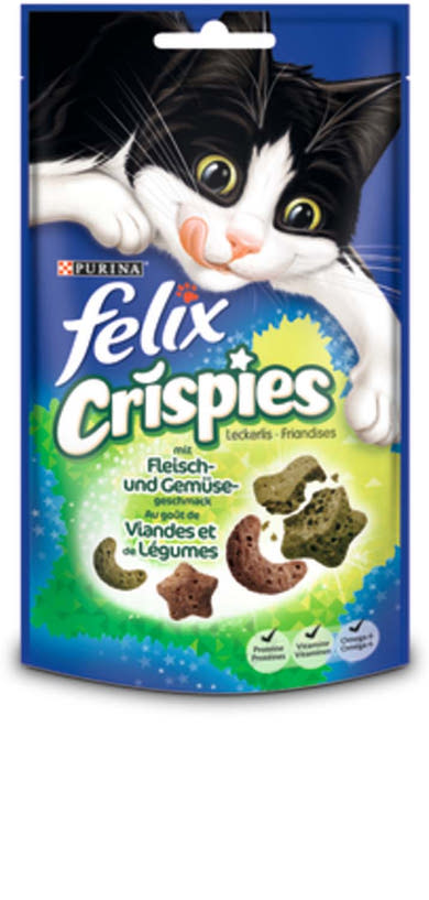 Felix Crispies macska jutalomfalat hús& zöldség