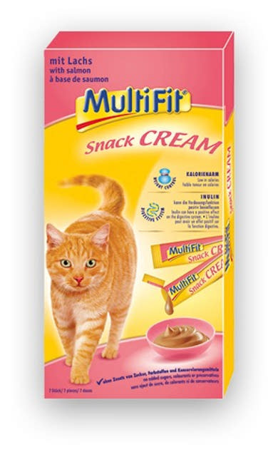 MultiFit Snack Cream macska jutalomfalat lazac 7x15g