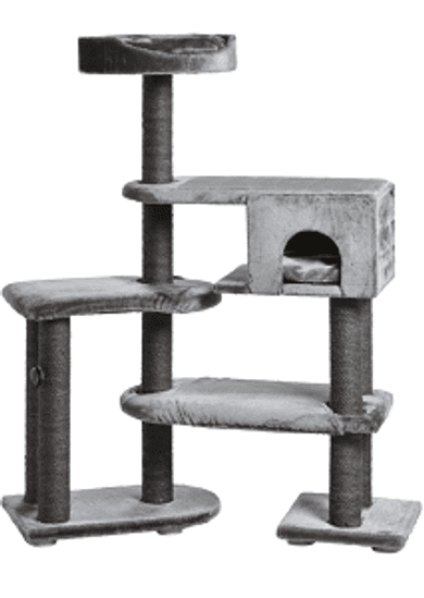 MORE FOR CATS Charlie kaparófa macskáknak szürke 65x140