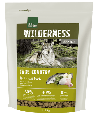 Real Nature Wilderness száraz kutyaeledel senior csirke&hal