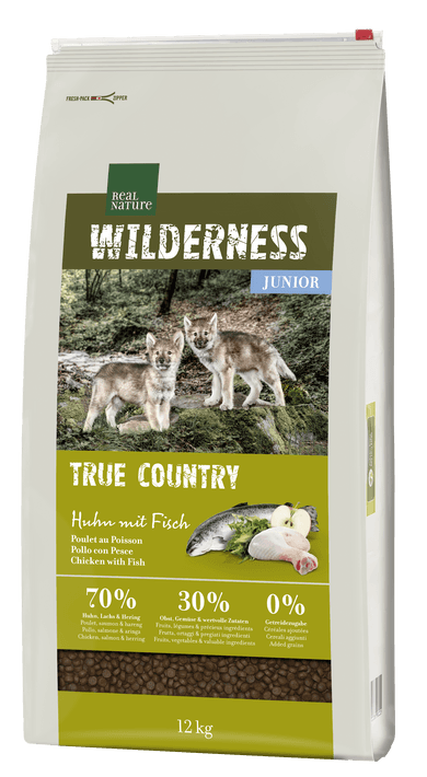 Real Nature Wilderness száraz kutyaeledel junior csirke& hal