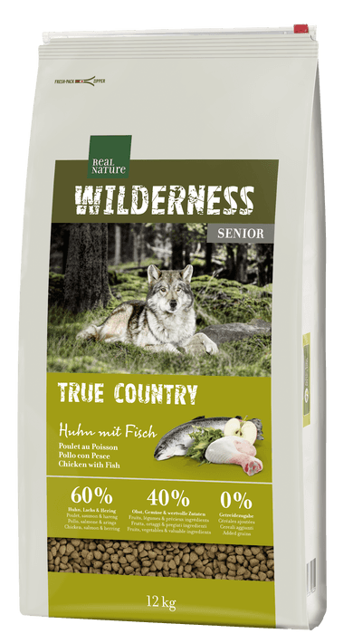 Real Nature Wilderness száraz kutyaeledel senior csirke&lazac