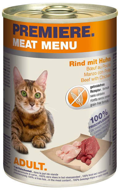 Premiere Meat Menu macska konzerv adult marha&csirke