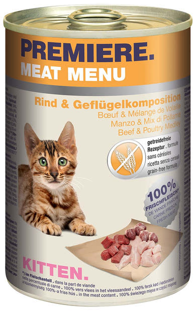 Premiere Meat Menu macska konzerv kitten marha&szárnyas