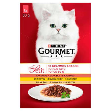 Gourmet Mon Petit macska tasak MP szárnyas 6x50g