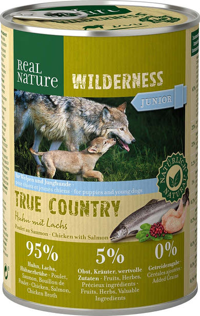Real Nature Wilderness kutya konzerv junior csirke&lazac