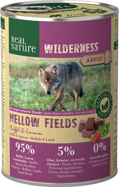 Real Nature Wilderness kutya konzerv adult Mellow Fields bárány&bivaly