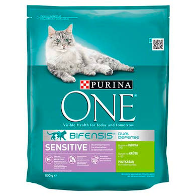 Purina One száraz macskaeledel sensitive pulyka