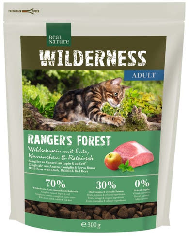 Real Nature Wilderness száraz macskaeledel adult vaddisznó& kacsa& nyúl& szarvas
