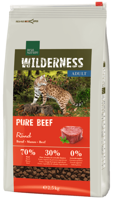 Real Nature Wilderness száraz macskaeledel adult pure marha