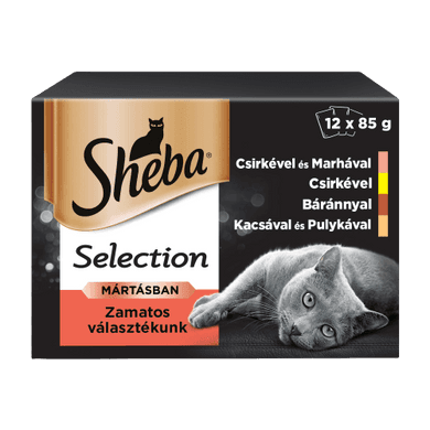 Sheba macska tasak MP húsos mix 12x85g