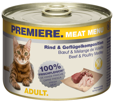 Premiere Meat Menu macska konzerv adult marha&szárnyas
