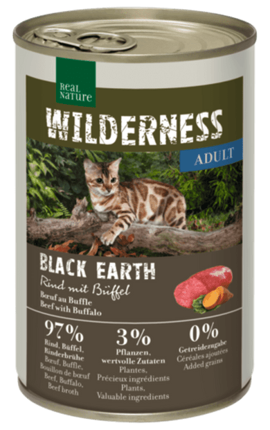 Real Nature Wilderness macska konzerv adult Black Earth marha&bivaly
