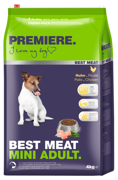 Premiere Best Meat száraz kutyaeledel mini adult csirke