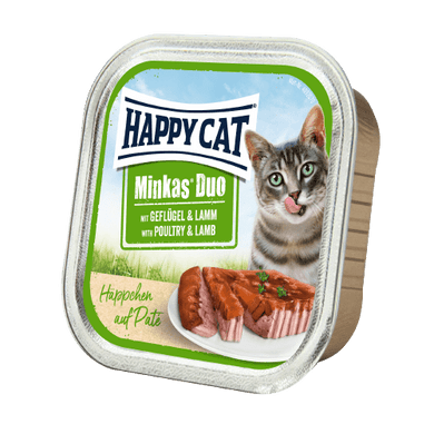 Happy Cat Minkas Duo macska tálka adult szárnyas& bárány