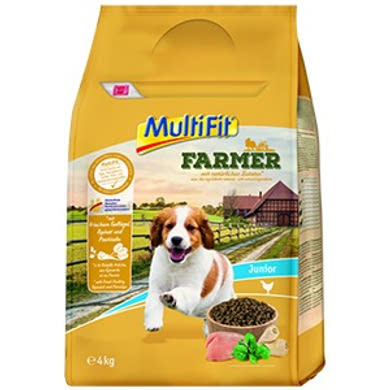 MultiFit Farmer száraz kutyaeledel junior szárnyas&spenót