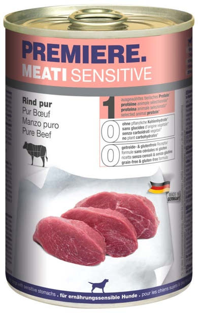 Premiere Meati Sensitive kutya konzerv adult marha