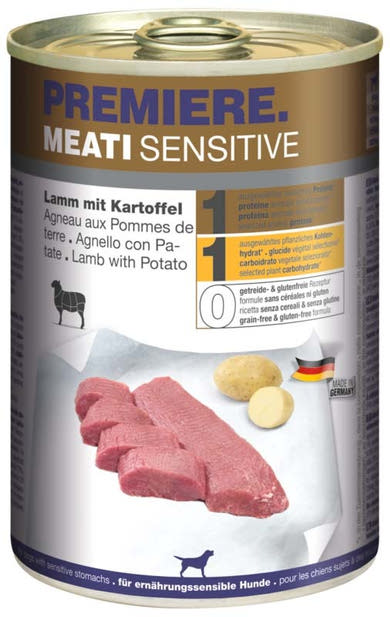 Premiere Meati Sensitive kutya konzerv adult bárány&burgonya