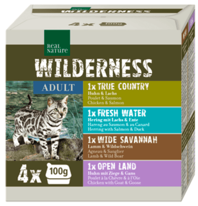 Real Nature Wilderness macska tálka MP adult vegyes 4x100g