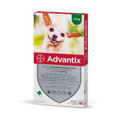 Advantix spot-on kutyáknak <4kg 4x0,4ml