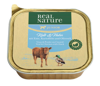 Real Nature Classic kutya tálka puppy borjú&csirke&kacsa