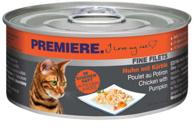 Premiere Fine Filets macska konzerv adult csirke& tök