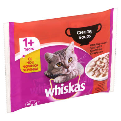 Whiskas Creamy Soups macska tasak MP krémes válogatás 4x85g