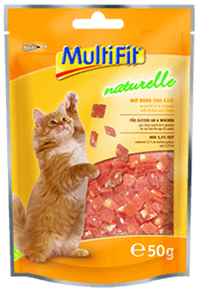 MultiFit Naturelle macska jutalomfalat csirke& sajt