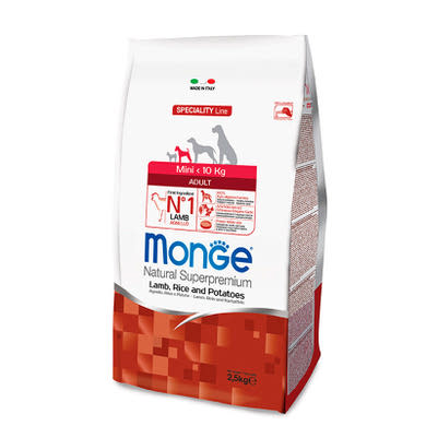 MONGE mini adult száraz kutyaeledel bárány