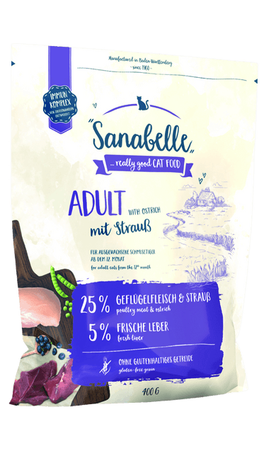 Sanabelle száraz macskaeledel adult strucc