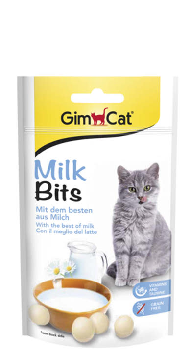 GimCat Milk Bits macska jutalomfalat tejes