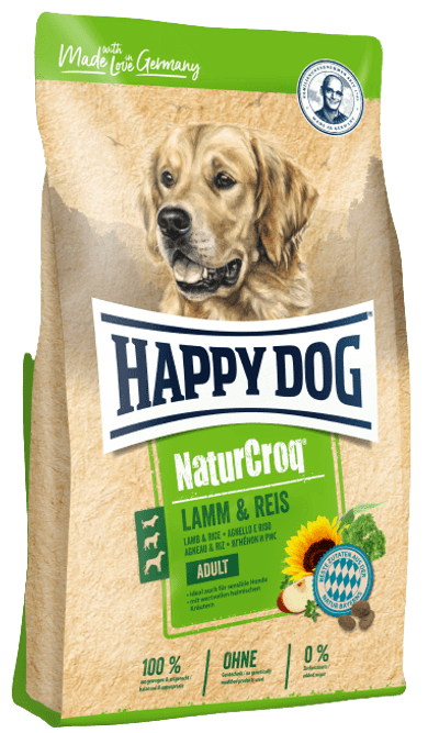 Happy Dog Natur Croq száraz kutyaeledel adult bárány& rizs