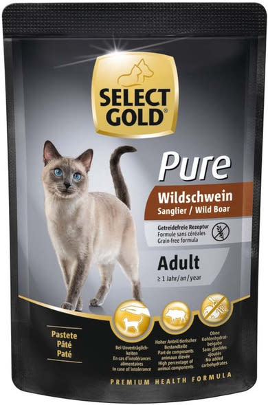 Select Gold Pure macska tasak adult vaddisznó