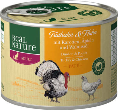 Real Nature Classic macska konzerv adult pulyka&csirke