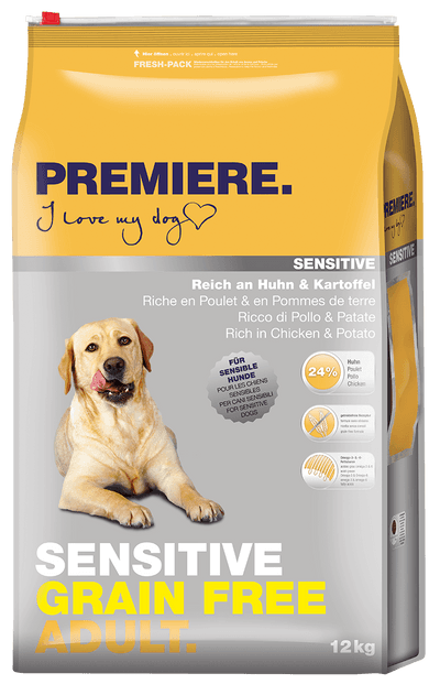 Premiere Sensitive GrainFree száraz kutyaeledel adult csirke&burgonya
