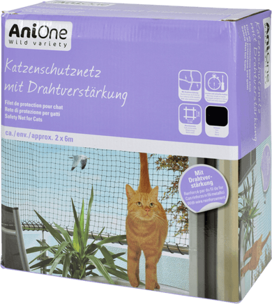 AniOne biztonsági háló dróttal macskáknak 2x6m
