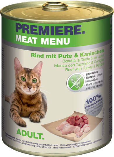 Premiere Meat Menu macska konzerv adult marha&pulyka&nyúl