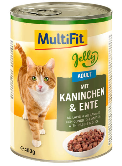 MultiFit macska konzerv zselé adult nyúl&kacsa