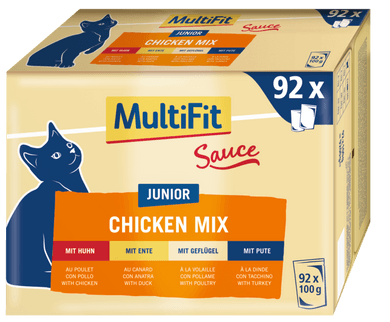 MultiFit Sauce macska tasak MP junior csirke 92x100g