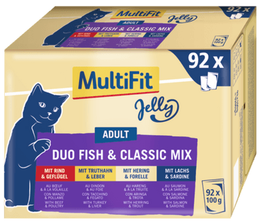 MultiFit JellyDuo macska tasak MP adult halas 92x100g