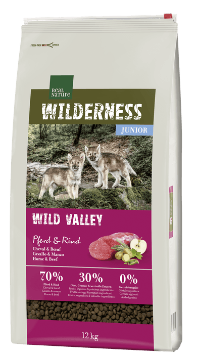 Real Nature Wilderness száraz kutyaeledel junior lóhús& marha