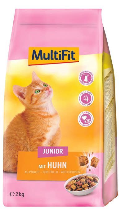 MultiFit száraz macskaeledel junior csirke