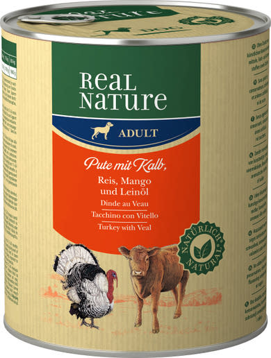 REAL NATURE Classic kutya konzerv adult pulyka&borjú