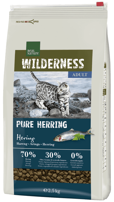 Real Nature Wilderness száraz macskaeledel adult hering