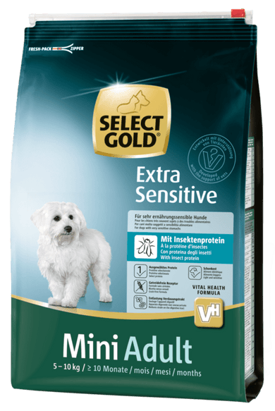 Select Gold Extra Sensitive száraz kutyaeledel mini adult rovarprotein