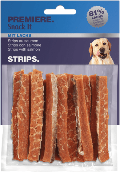 Premiere Snack It Strips kutya jutalomfalat lazac