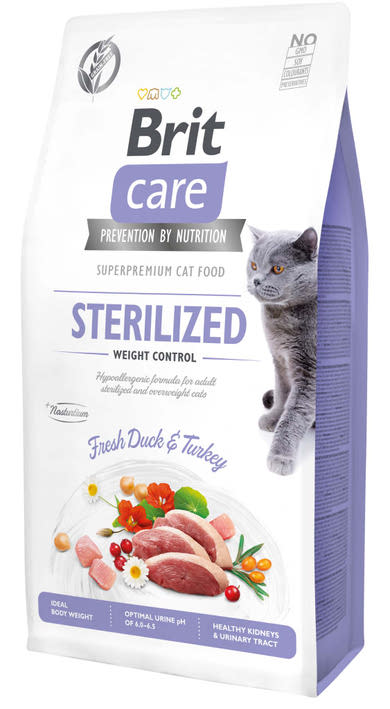 Brit Care Cat Grain-Free száraz macskaeledel steril weight