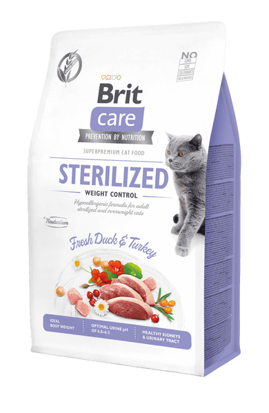 Brit Care Cat Grain-Free száraz macskaeledel steril weight