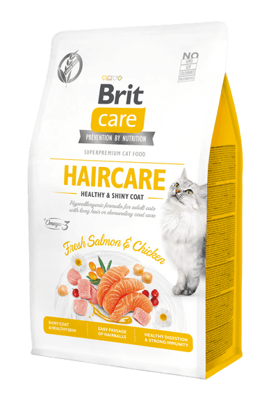 Brit Care Cat Grain-Free száraz macskaeledel adult haircare