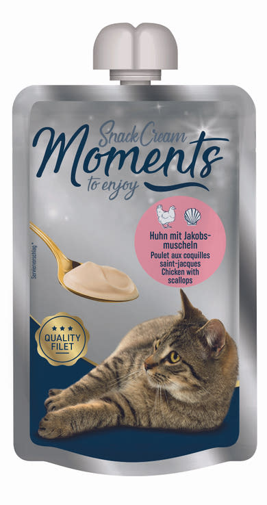 Moments Snack Cream macska jutalomfalat csirke&kagyló